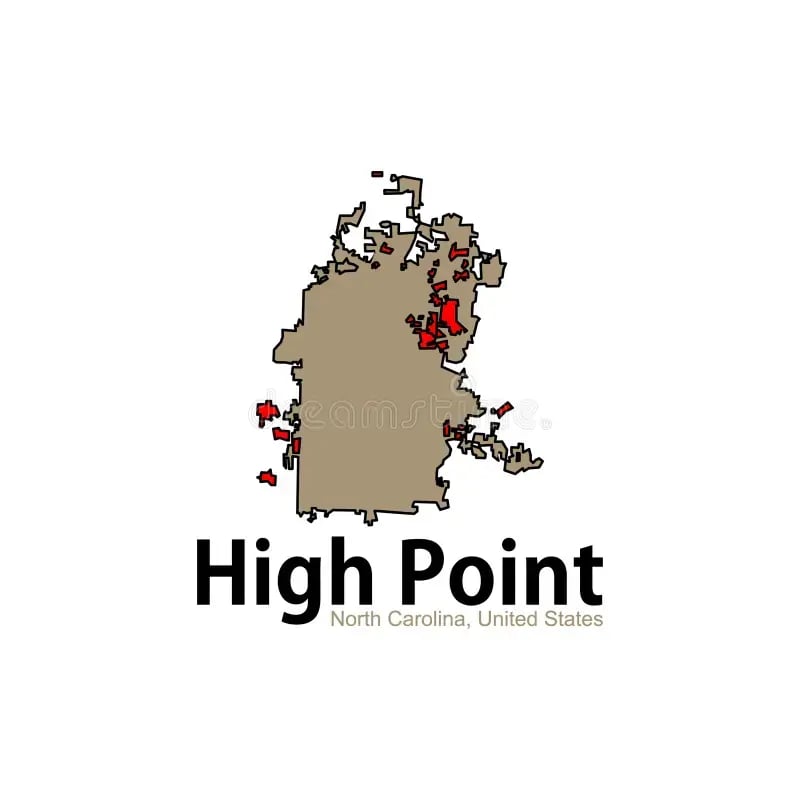 High Point NC Map