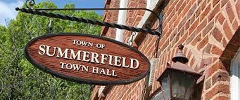 Summerfield NC Town Hall Sign